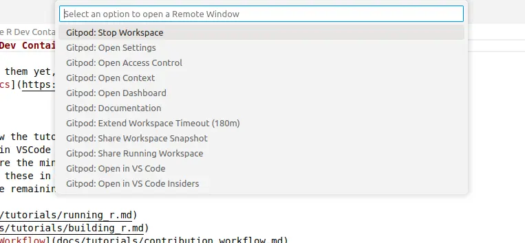 stop gitpod workspace