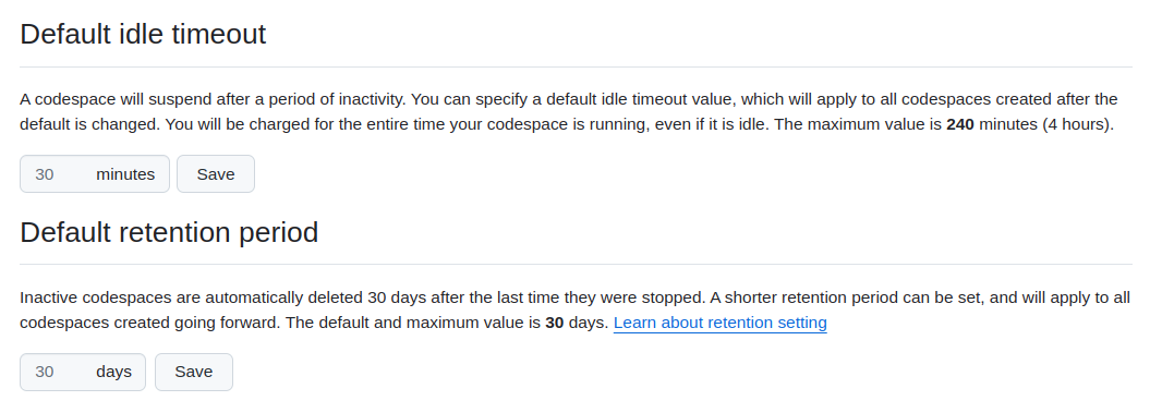 retain
codespace
